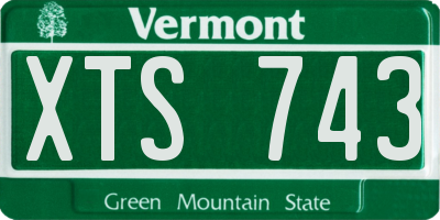 VT license plate XTS743
