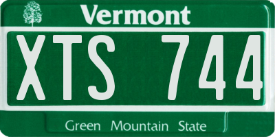 VT license plate XTS744