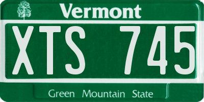 VT license plate XTS745