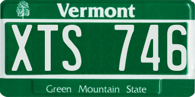VT license plate XTS746