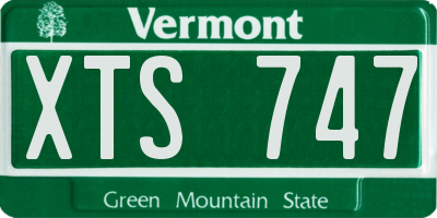 VT license plate XTS747