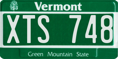 VT license plate XTS748