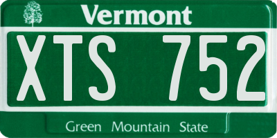 VT license plate XTS752