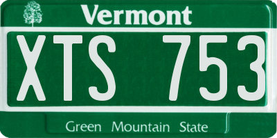 VT license plate XTS753