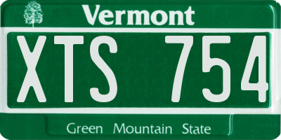 VT license plate XTS754