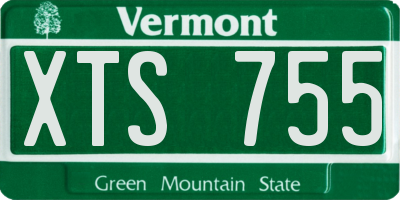 VT license plate XTS755