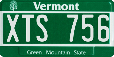 VT license plate XTS756