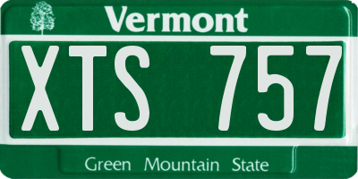 VT license plate XTS757