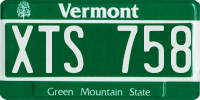 VT license plate XTS758