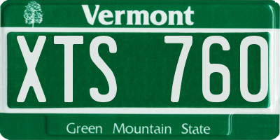 VT license plate XTS760