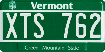 VT license plate XTS762