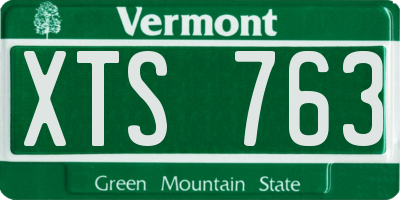 VT license plate XTS763