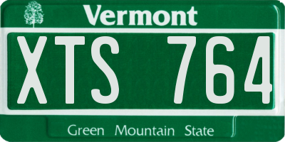 VT license plate XTS764