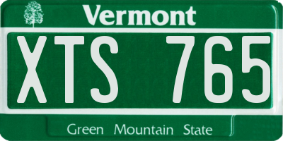 VT license plate XTS765