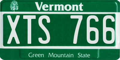 VT license plate XTS766