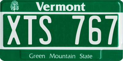 VT license plate XTS767