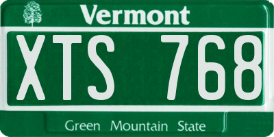 VT license plate XTS768