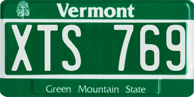 VT license plate XTS769