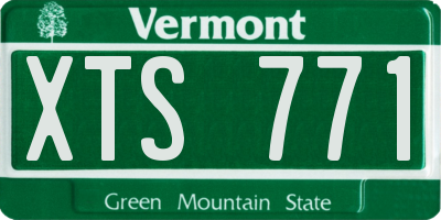 VT license plate XTS771