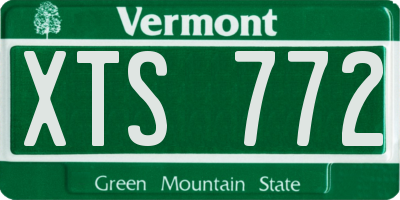 VT license plate XTS772