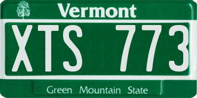 VT license plate XTS773