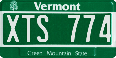 VT license plate XTS774