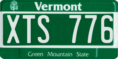 VT license plate XTS776
