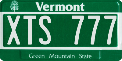 VT license plate XTS777