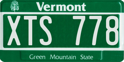 VT license plate XTS778