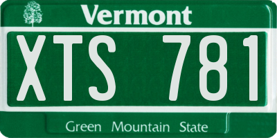 VT license plate XTS781