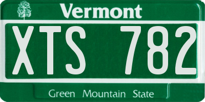 VT license plate XTS782