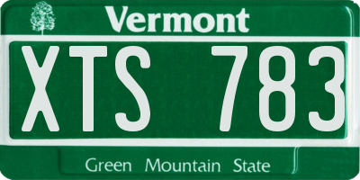 VT license plate XTS783