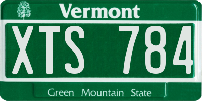 VT license plate XTS784
