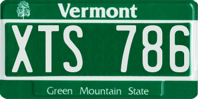 VT license plate XTS786