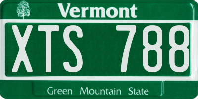 VT license plate XTS788