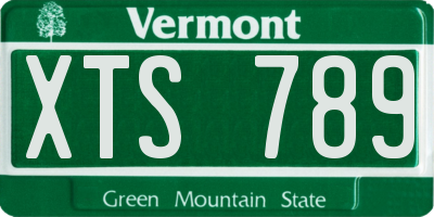 VT license plate XTS789