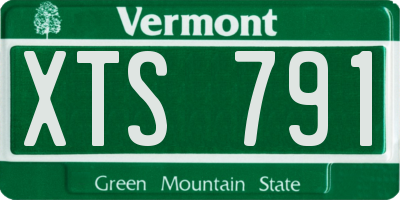 VT license plate XTS791