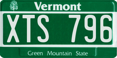 VT license plate XTS796