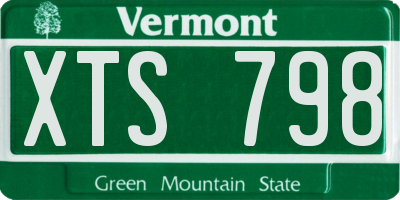 VT license plate XTS798