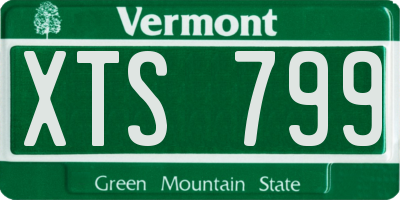 VT license plate XTS799
