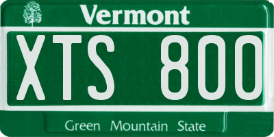 VT license plate XTS800