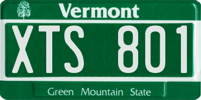 VT license plate XTS801