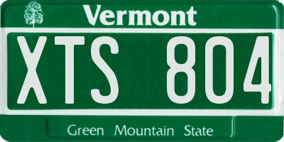 VT license plate XTS804
