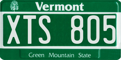 VT license plate XTS805