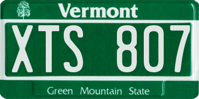 VT license plate XTS807