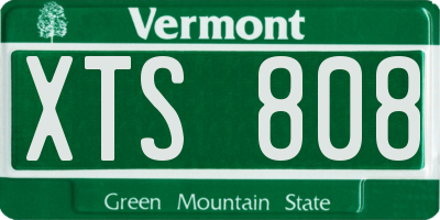 VT license plate XTS808