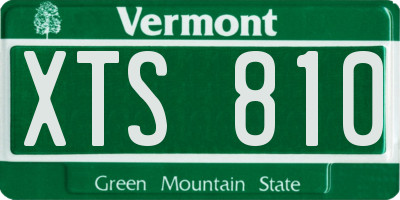 VT license plate XTS810