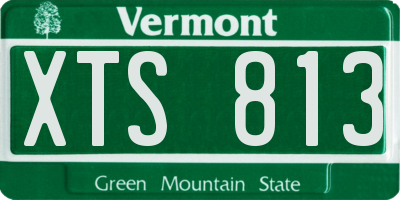 VT license plate XTS813