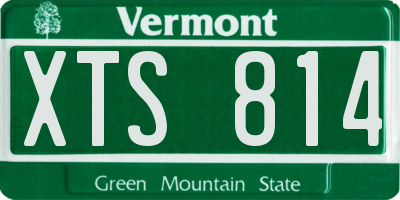 VT license plate XTS814