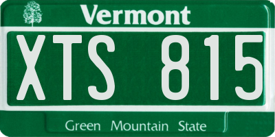 VT license plate XTS815